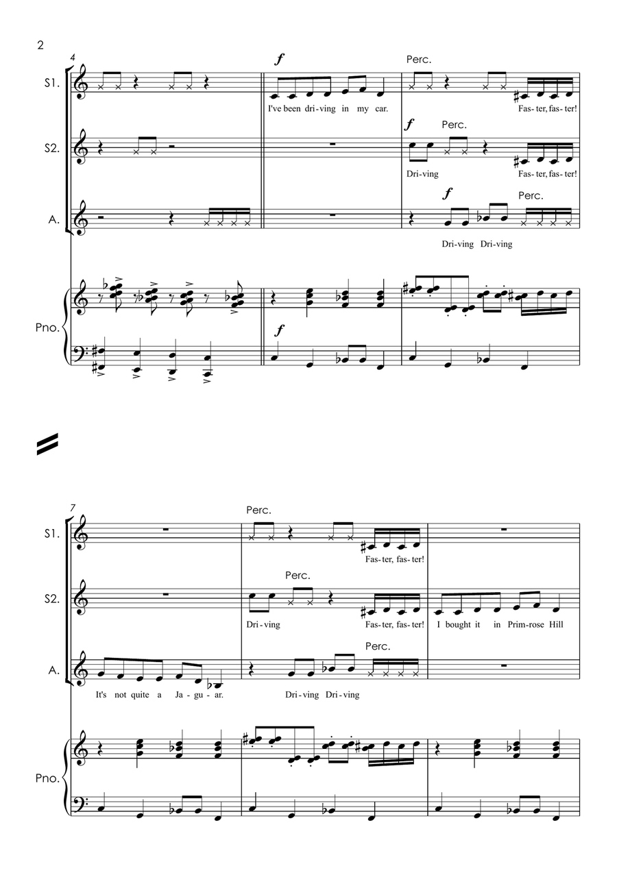 Driving In My Car Small Ensemble scores gallery preview page 4