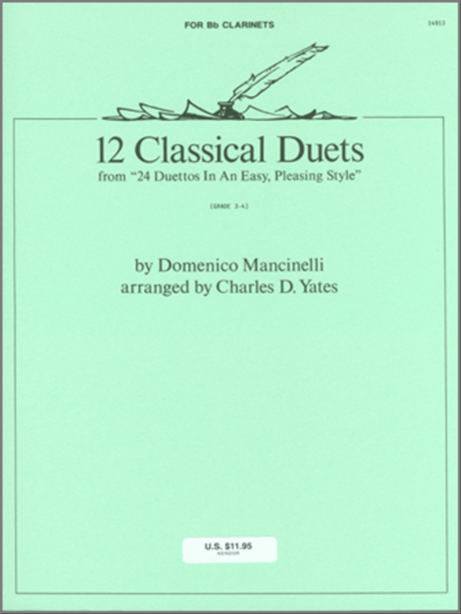 12 Classical Duets Clarinet Duet scores gallery preview page 1