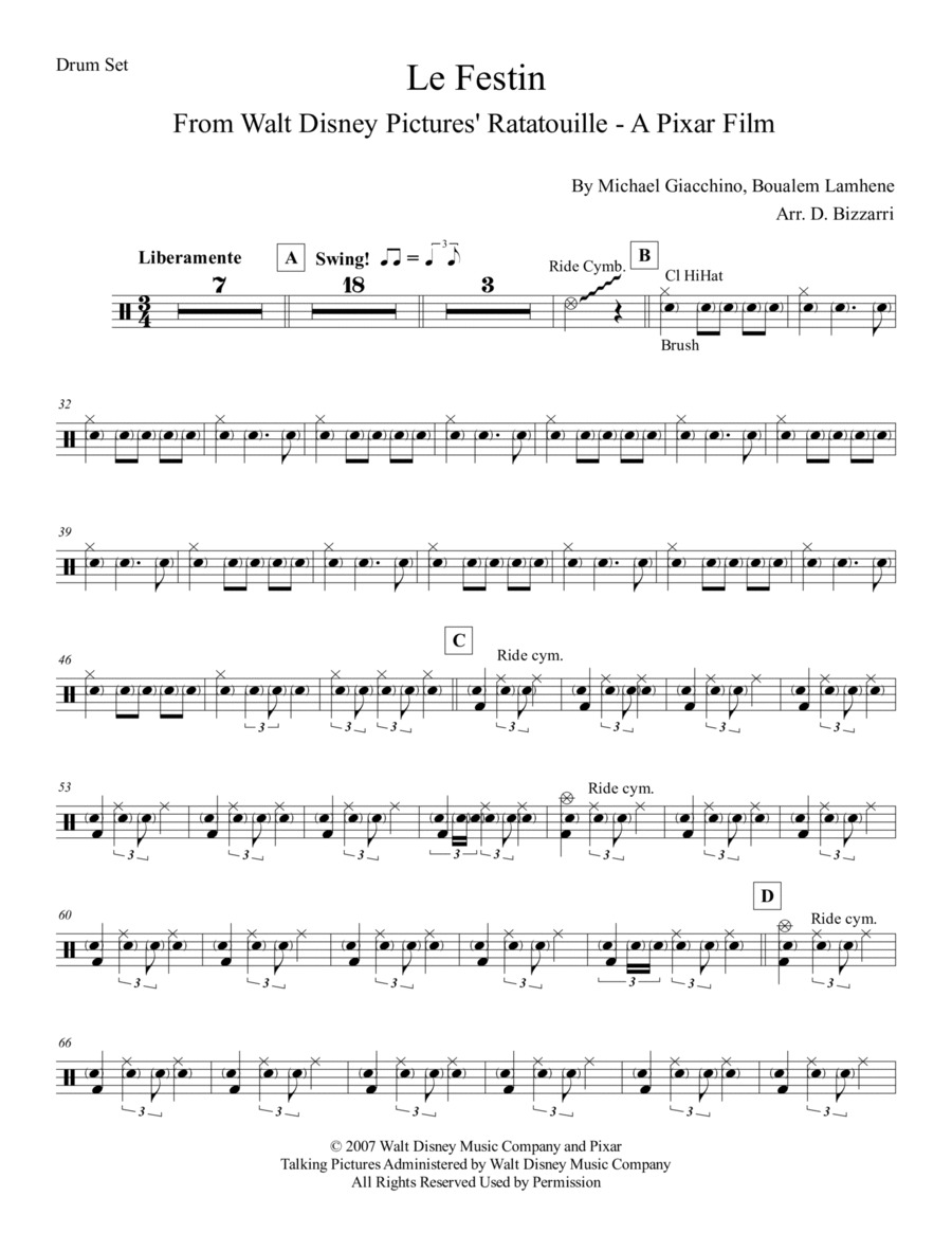 Le Festin Drum Set scores gallery preview page 1