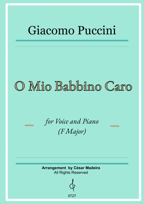 Book cover for O Mio Babbino Caro by Puccini - Voice and Piano - F Major (Full Score and Parts)