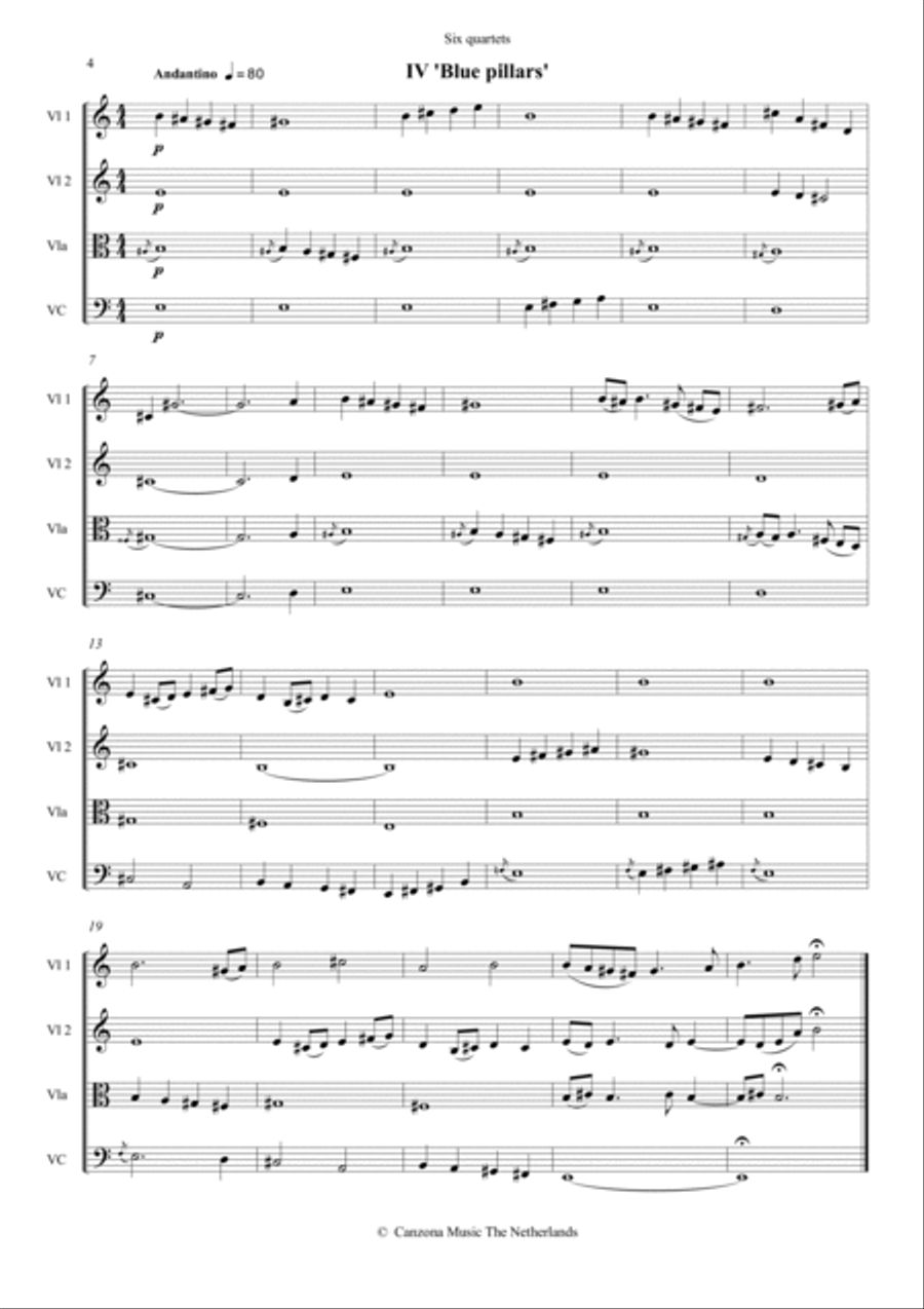 Six small String Quartets String Quartet scores gallery preview page 4