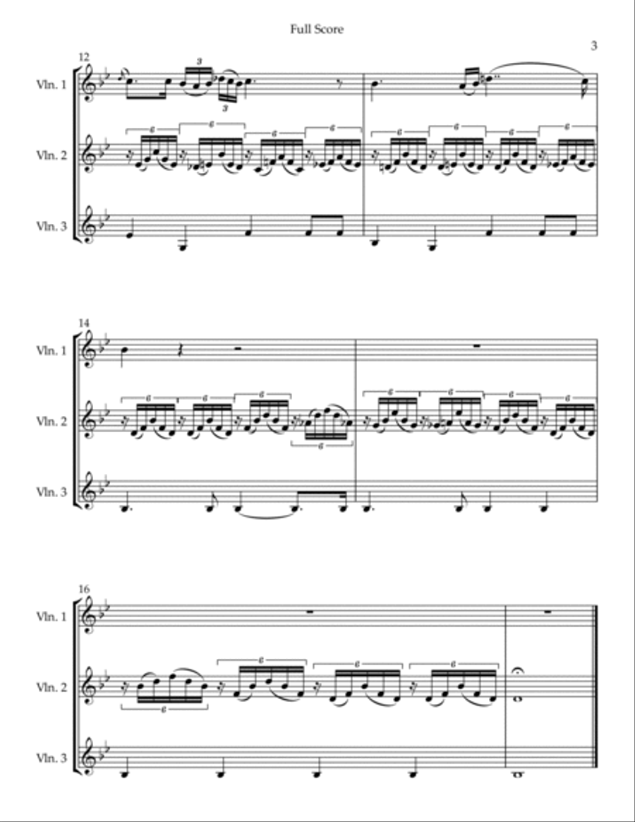 Ave Maria (Franz Schubert) for Violin Trio String Trio scores gallery preview page 3