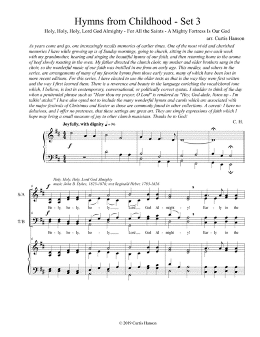 Hymns from Childhood - Set 3 (SATB) image number null