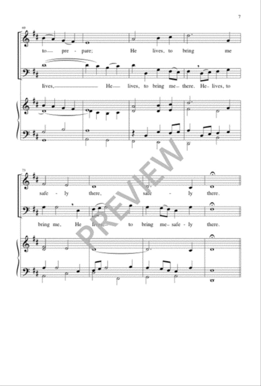 I Know That My Redeemer Lives 4-Part scores gallery preview page 7