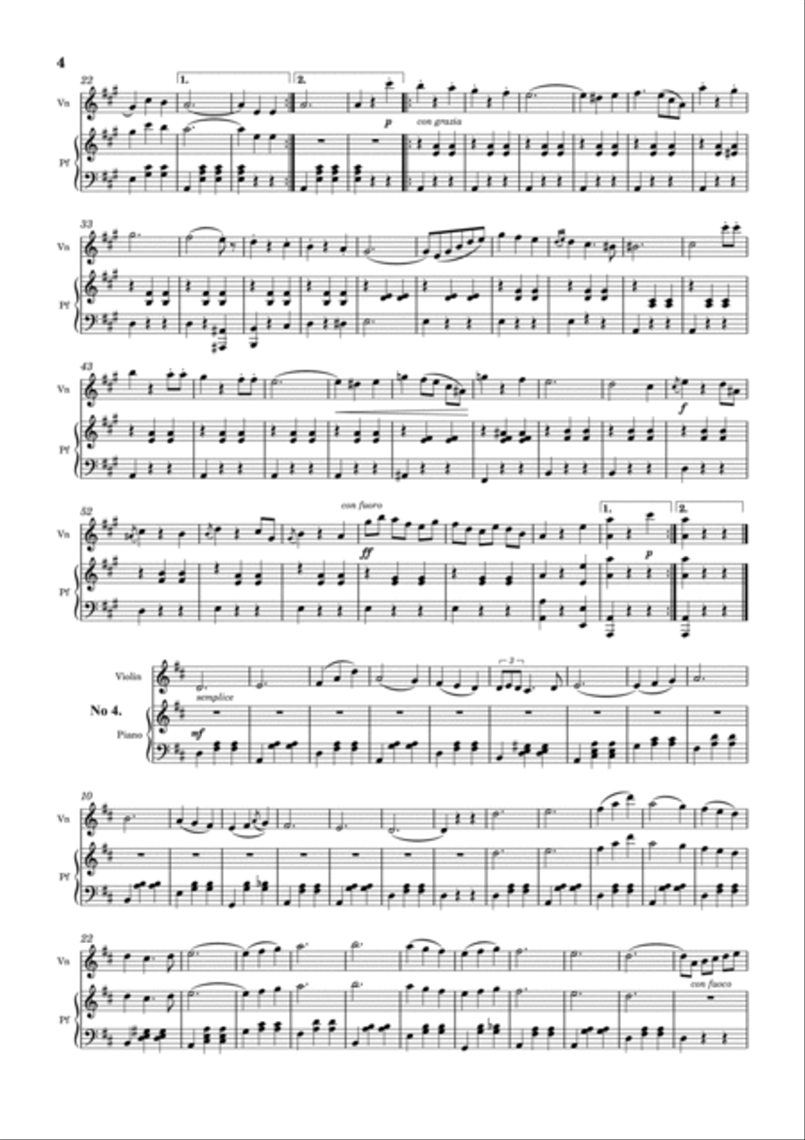 Immer oder Nimmer Walzer Violin Solo scores gallery preview page 4