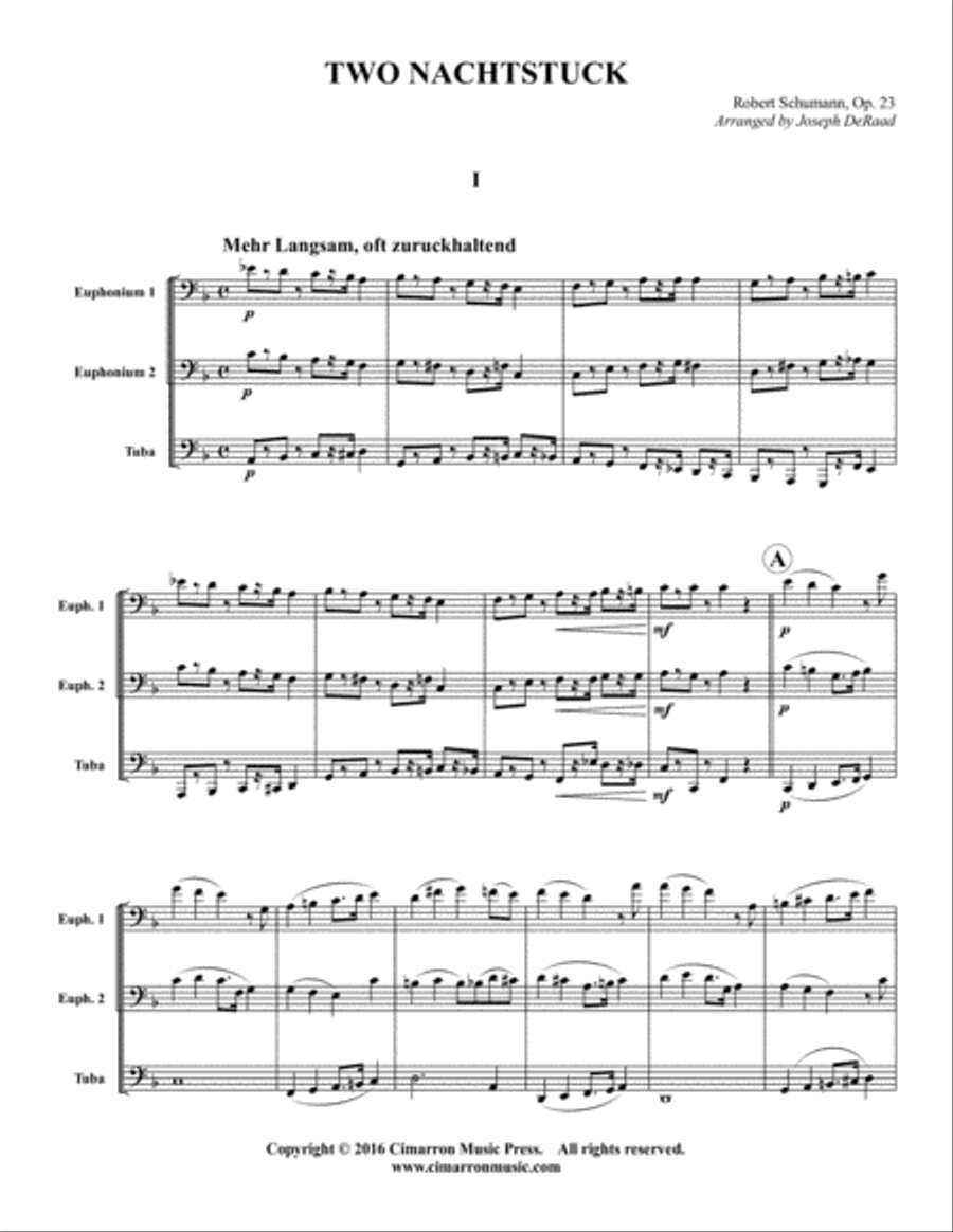 Two Nachtstuck Brass Trio scores gallery preview page 2
