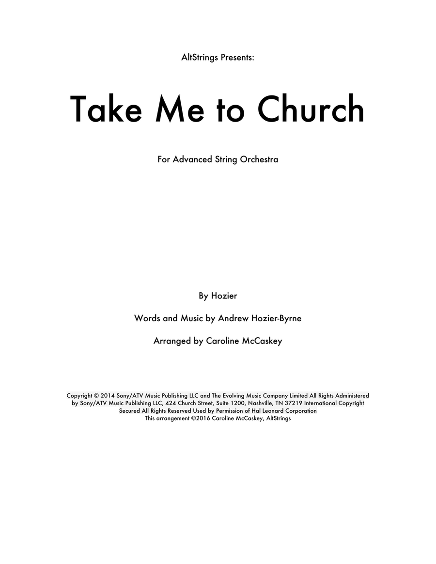 Take Me To Church String Orchestra scores gallery preview page 1