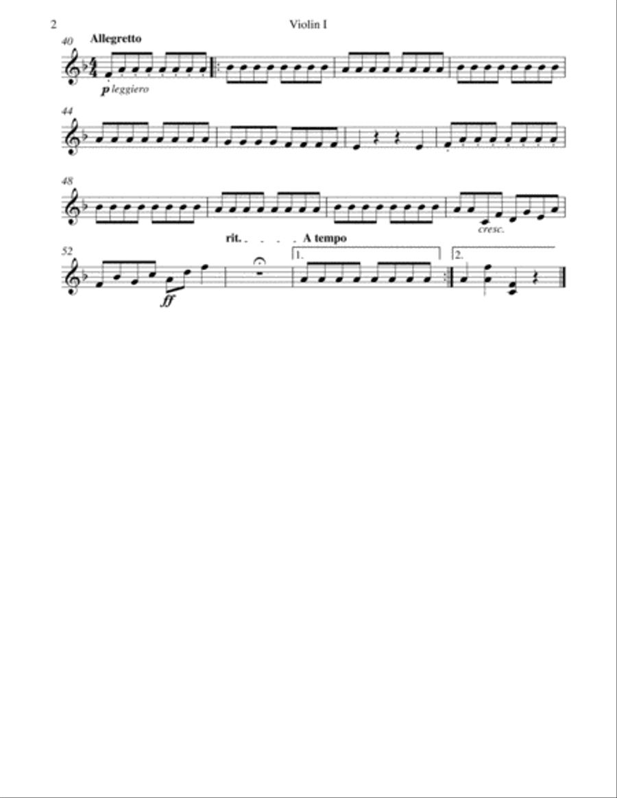 Rossini : Cat Duet for 2 Sopranos and String Orchestra String Orchestra scores gallery preview page 5
