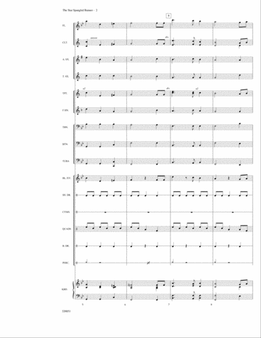 The Star Spangled Banner The Star Spangled Banner Marching Band scores gallery preview page 2