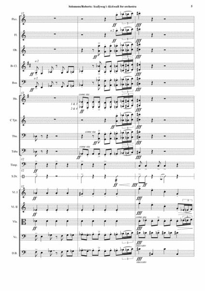 Solomons/Roberts: Scallywag's Kickwalk for orchestra : score only
