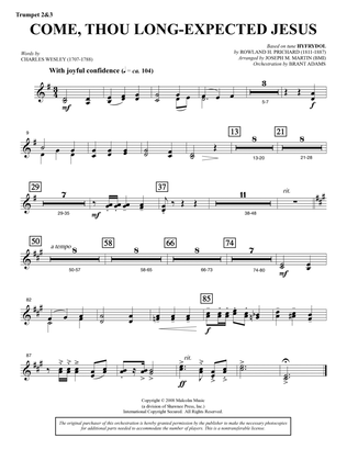 Come, Thou Long-Expected Jesus (from Carols For Choir And Congregation) - Bb Trumpet 2,3