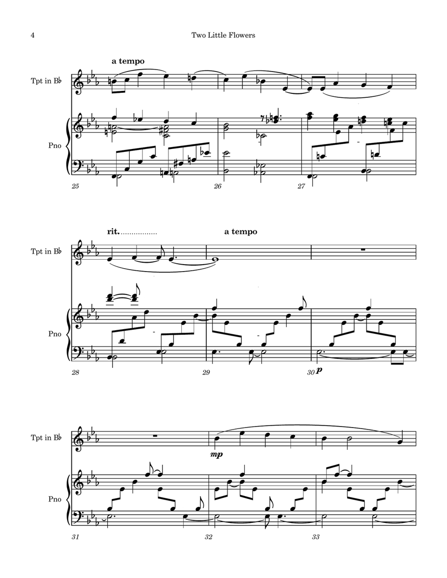 Two Little Flowers (And Dedicated to Them) B-Flat Trumpet scores gallery preview page 5
