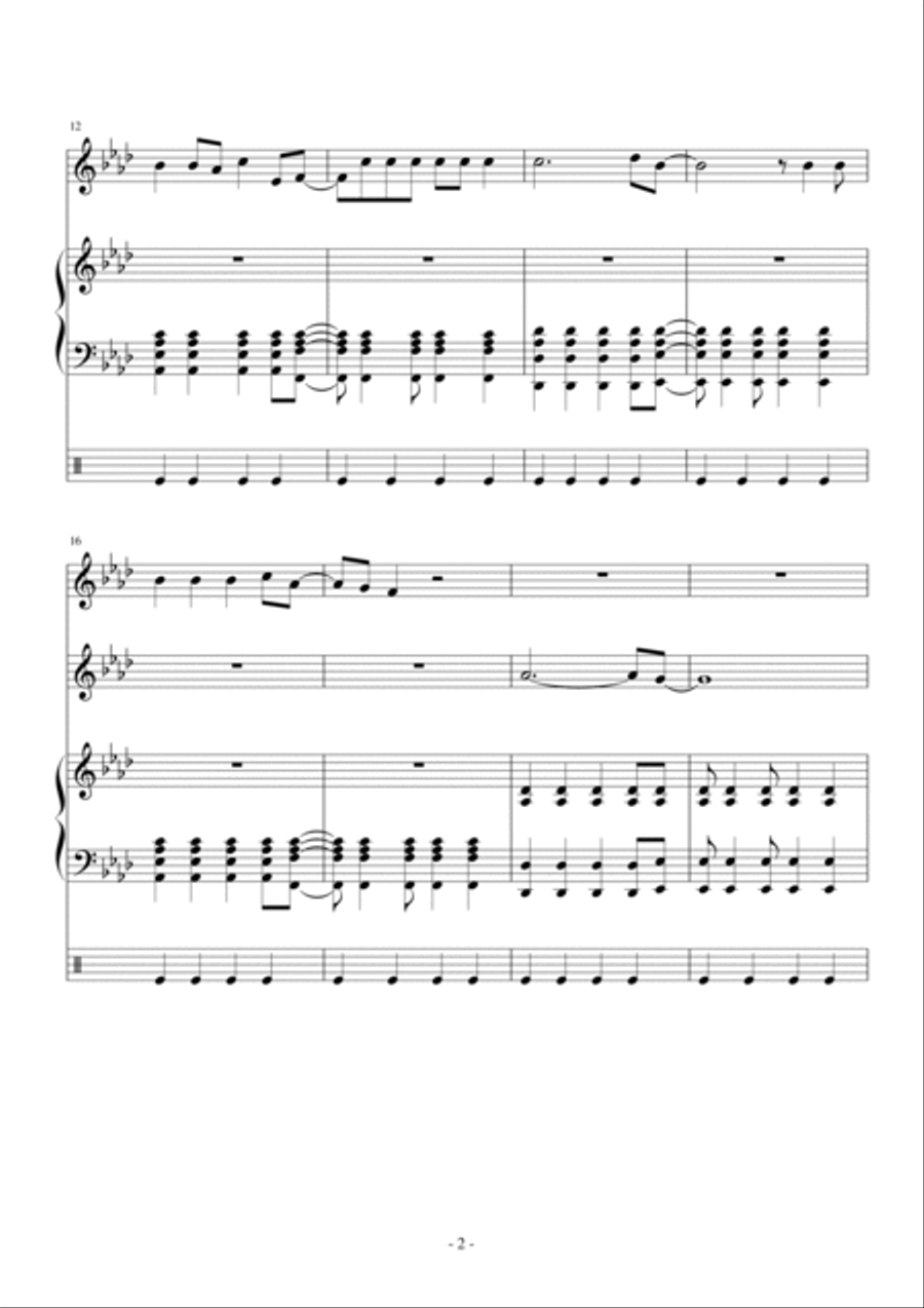 Viva La Vida Viva La Vida Voice scores gallery preview page 2