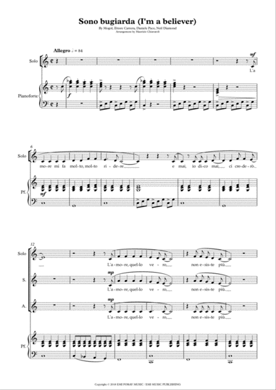 Sono Bugiarda SSA scores gallery preview page 1