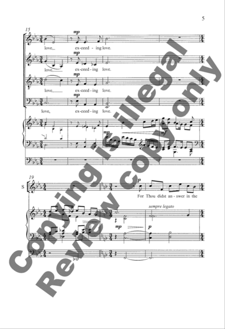 Thee Will I Praise Thee Will I Praise 4-Part scores gallery preview page 18