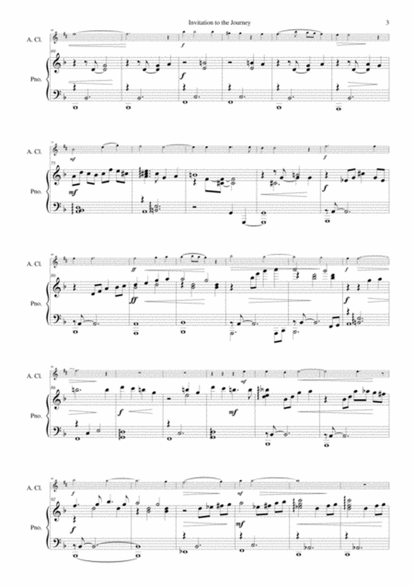 Invitation au voyage (invitation to the journey) for alto clarinet and piano image number null