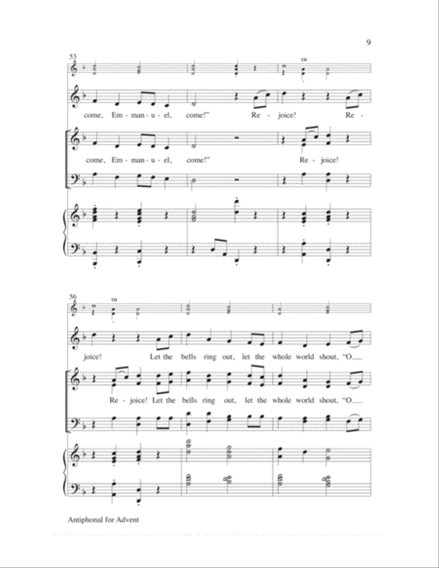 Antiphonal for Advent 4-Part scores gallery preview page 9