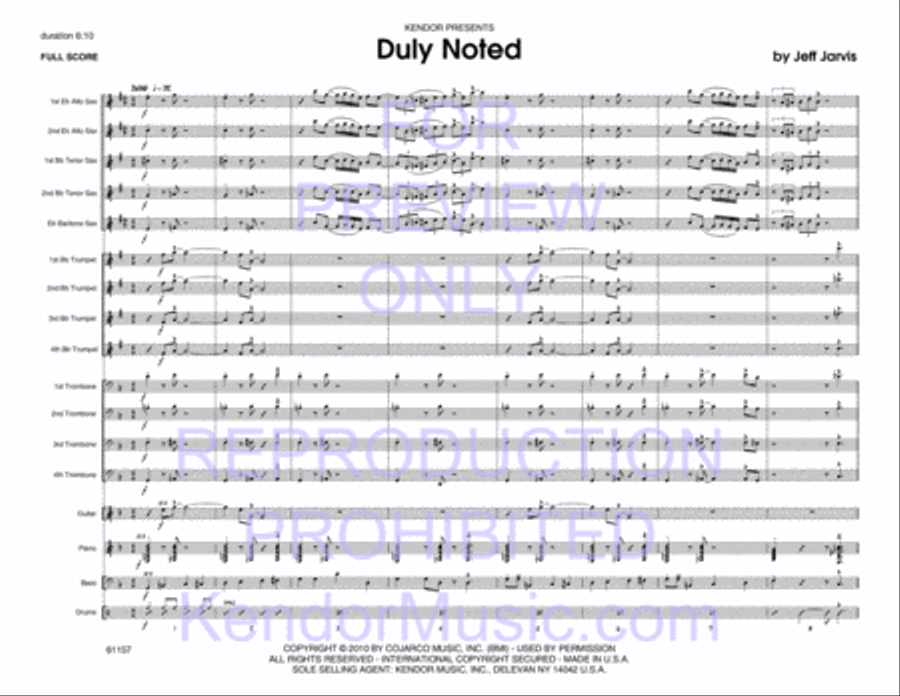 Duly Noted Duly Noted Jazz Ensemble scores gallery preview page 2