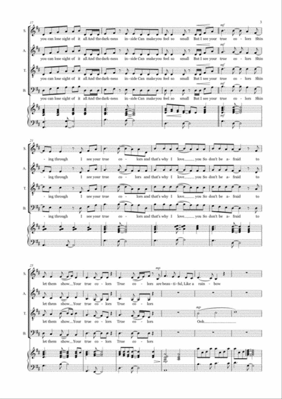 True Colors Divisi scores gallery preview page 3