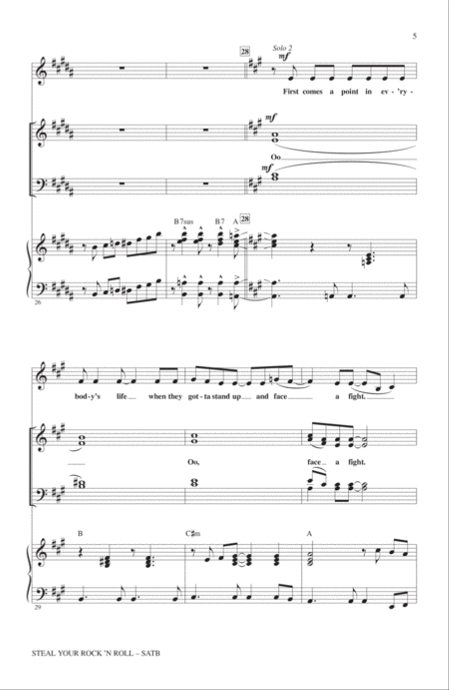 Steal Your Rock 'N Roll 4-Part scores gallery preview page 4