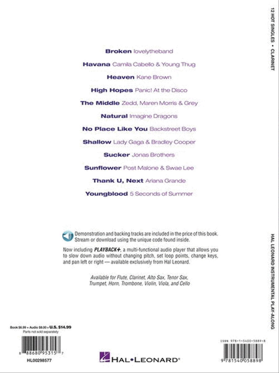 12 Hot Singles Clarinet Solo scores gallery preview page 6