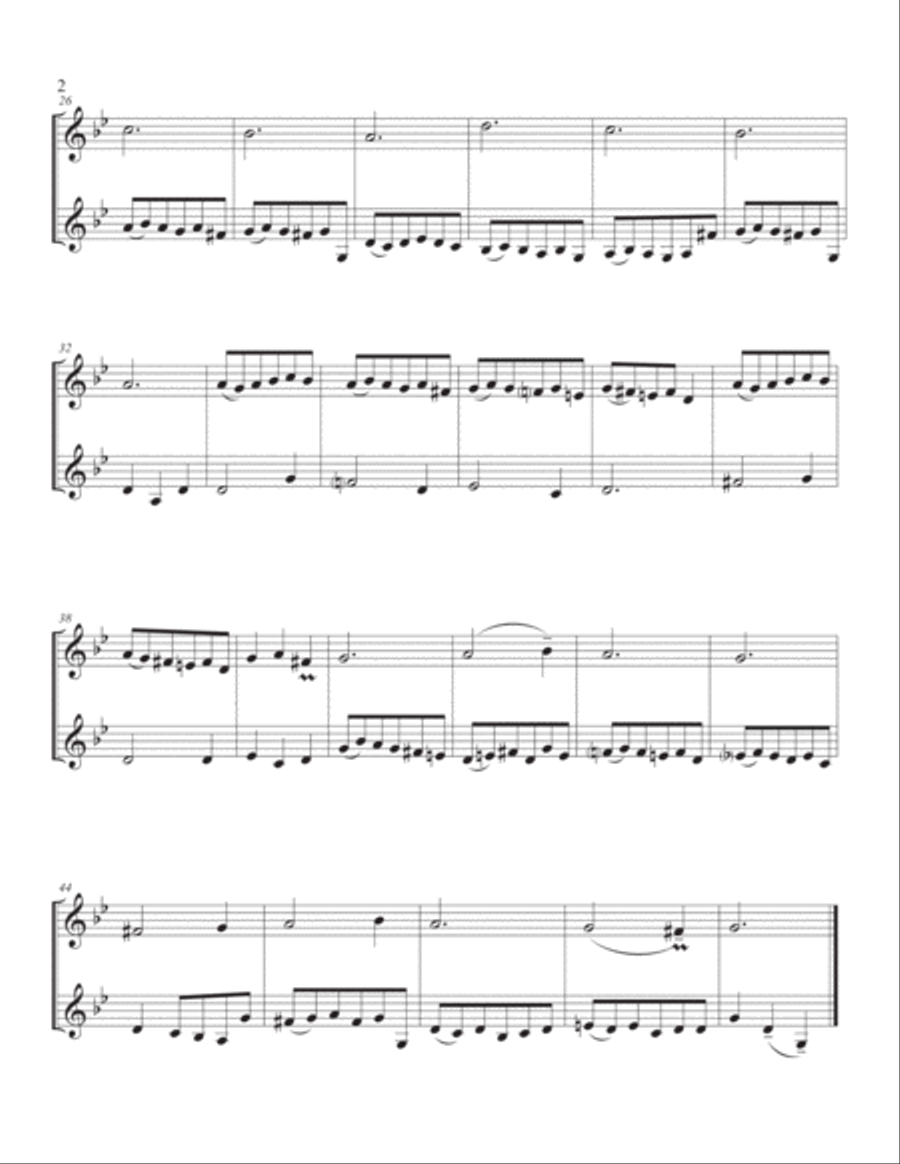 Six Violin Duets after La Guerre Six Violin Duets after La Guerre String Duet scores gallery preview page 4