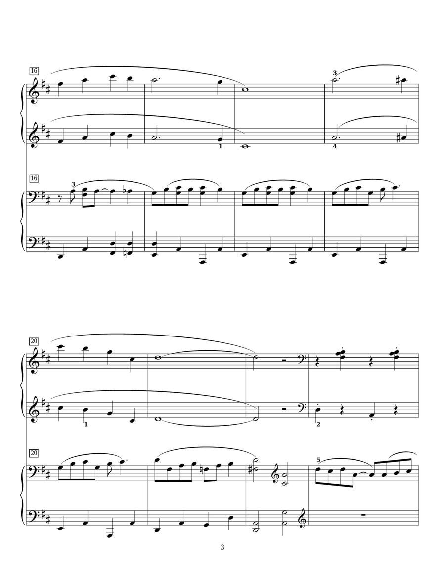 Play A Simple Melody Piano Duet scores gallery preview page 3