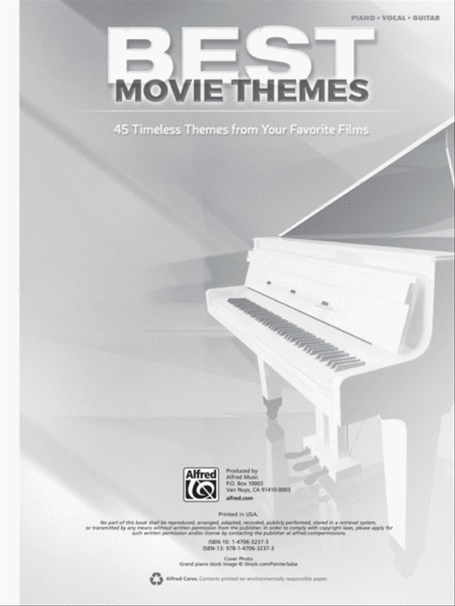 Best Movie Themes Piano, Vocal, Guitar scores gallery preview page 2