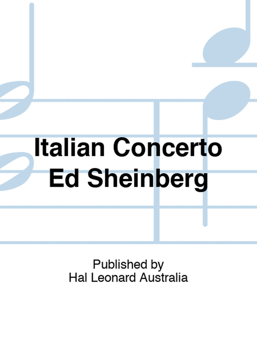Italian Concerto Ed Sheinberg