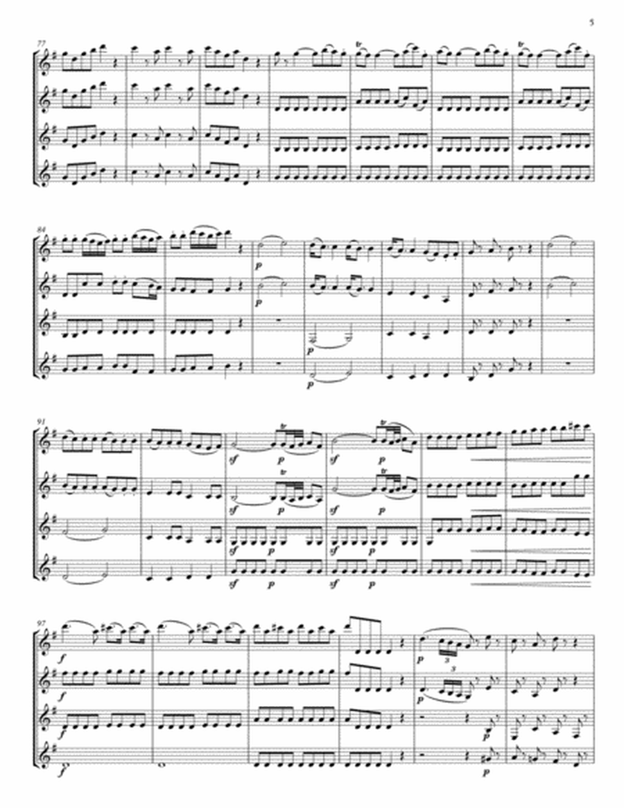 Eine Kleine Nachtmusik, K525 for Clarinet Quartet/Choir image number null