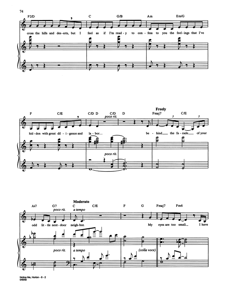 Notice Me, Horton (from Seussical The Musical) Piano, Vocal scores gallery preview page 2
