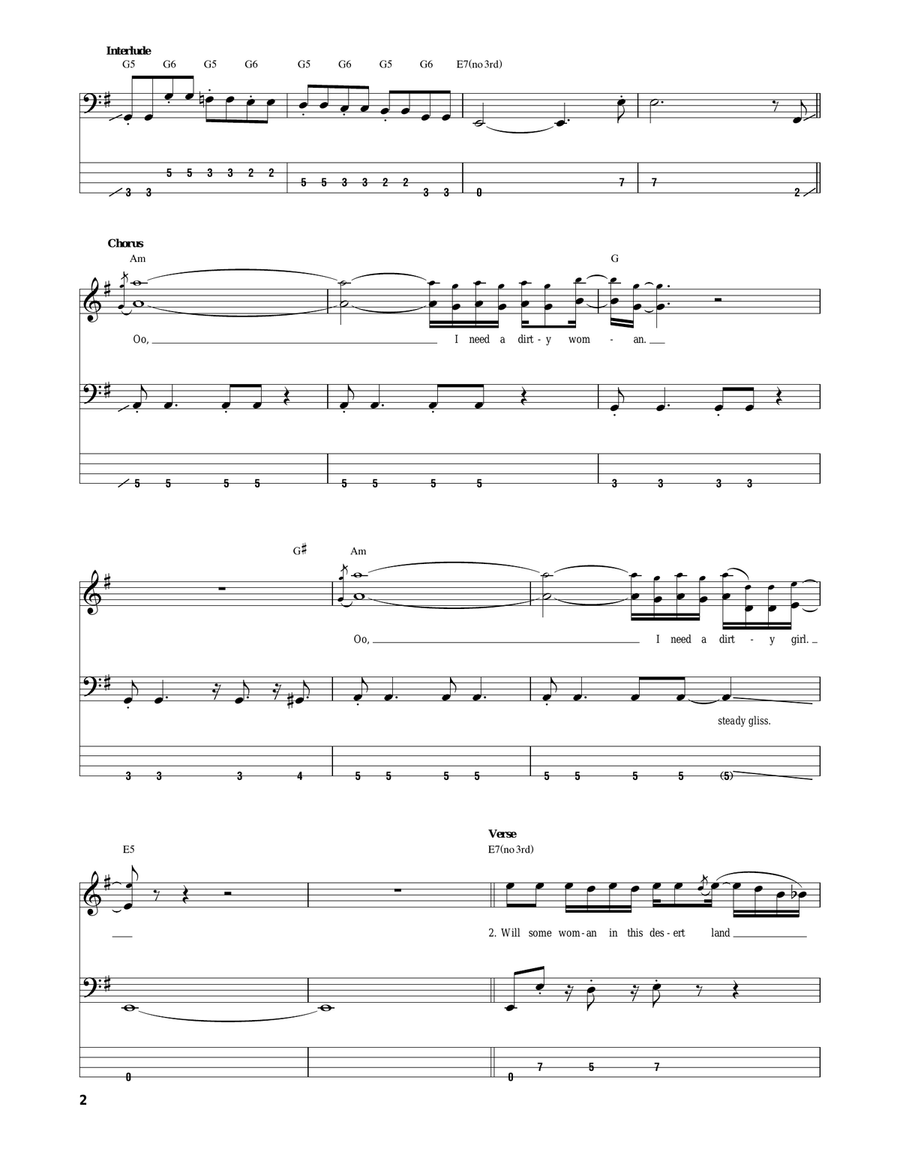 Young Lust Guitar Tablature scores gallery preview page 2