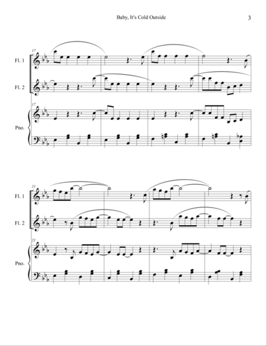 Baby, It's Cold Outside Baby, It's Cold Outside Woodwind Duet scores gallery preview page 3