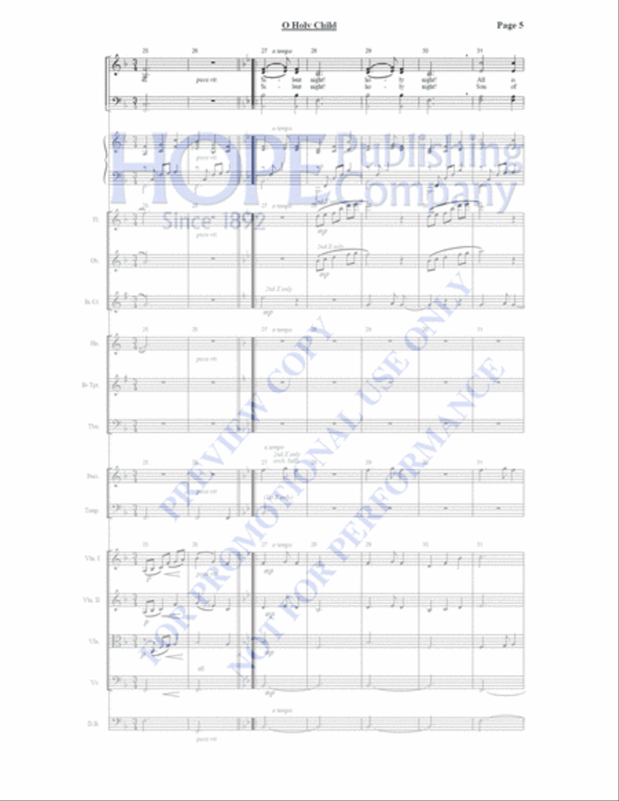 O Holy Child of Bethlehem 4-Part scores gallery preview page 6