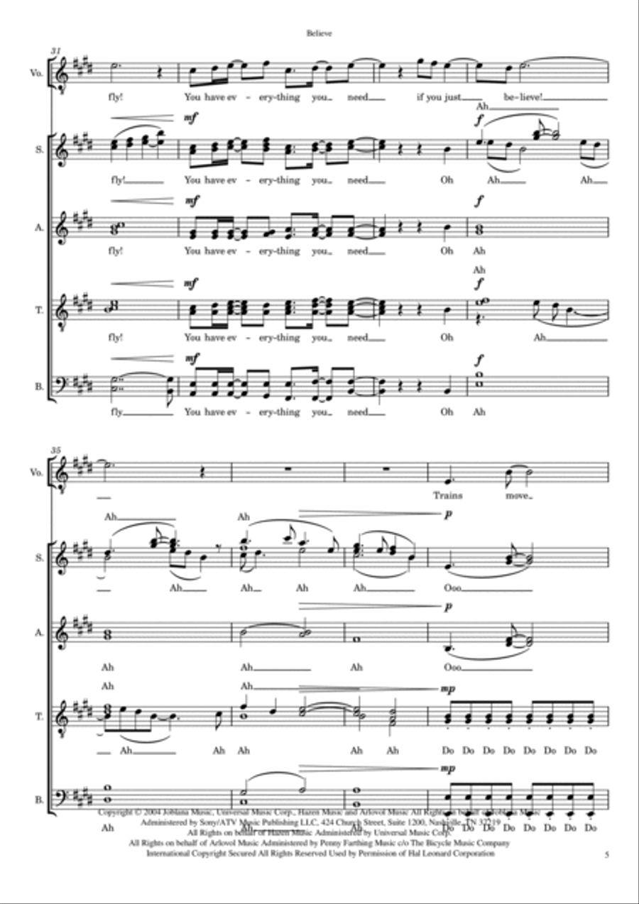 Believe 4-Part scores gallery preview page 5
