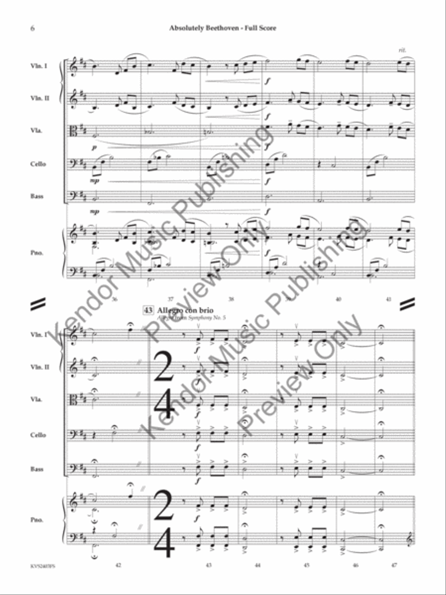 Absolutely Beethoven (Score) String Orchestra scores gallery preview page 7