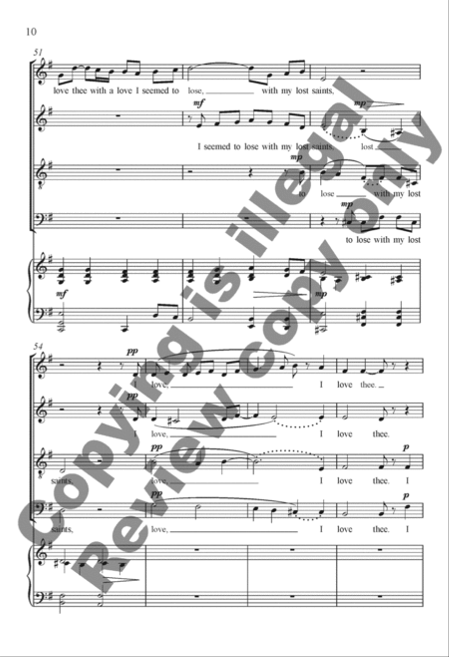 How Do I Love Thee? 4-Part scores gallery preview page 9