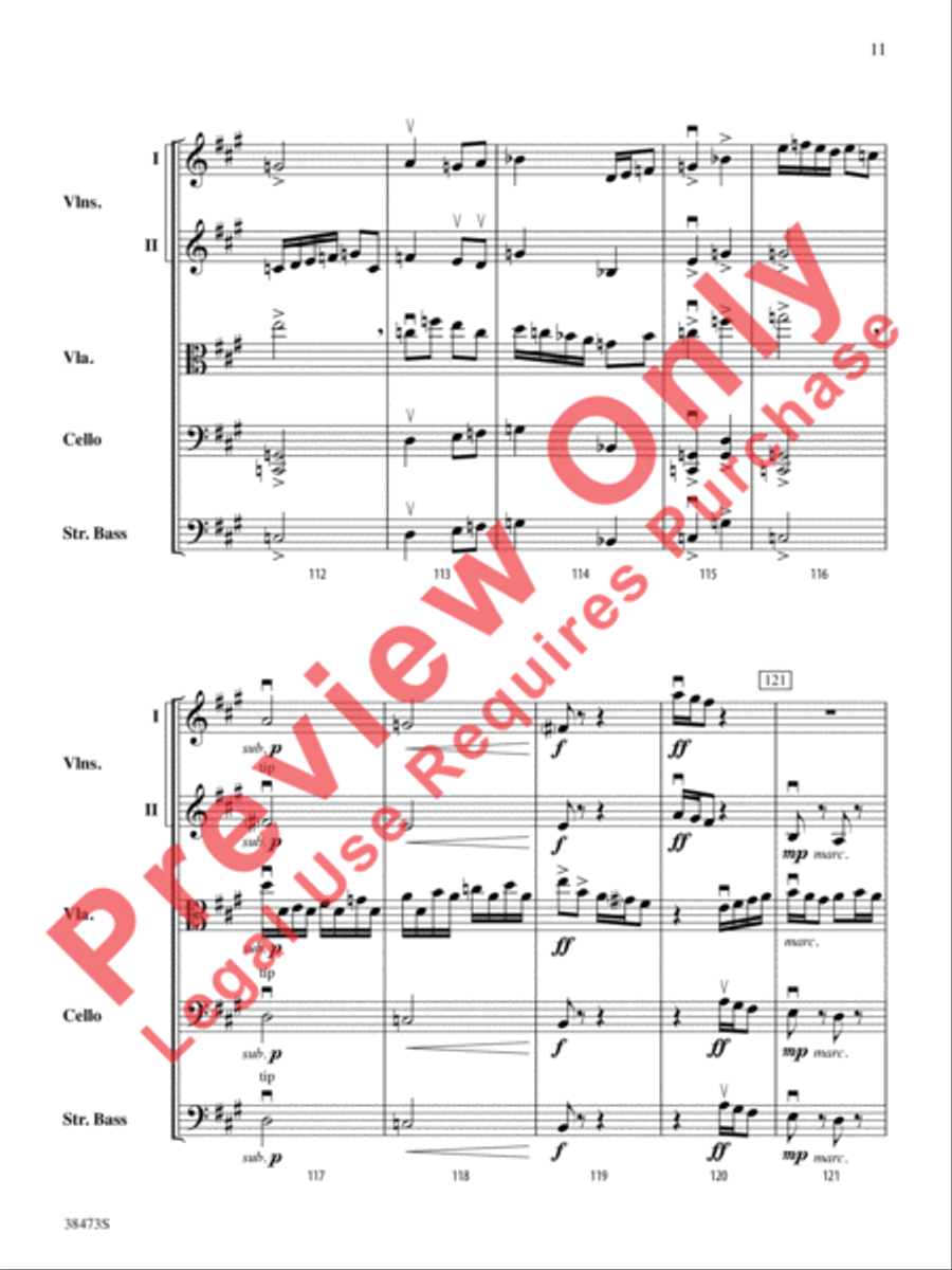 Lonestar Variations String Orchestra scores gallery preview page 12