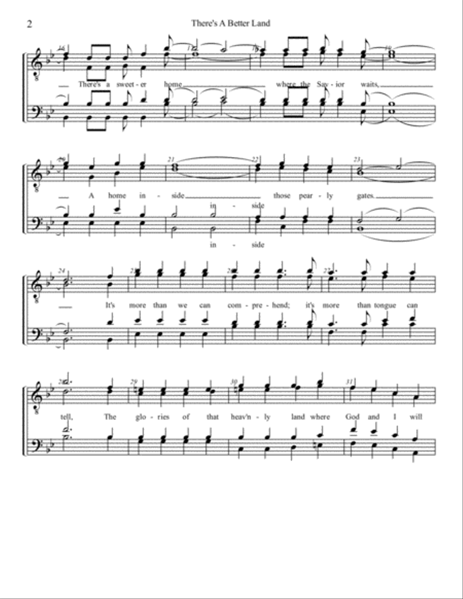 There's A Better Land TTBB scores gallery preview page 2