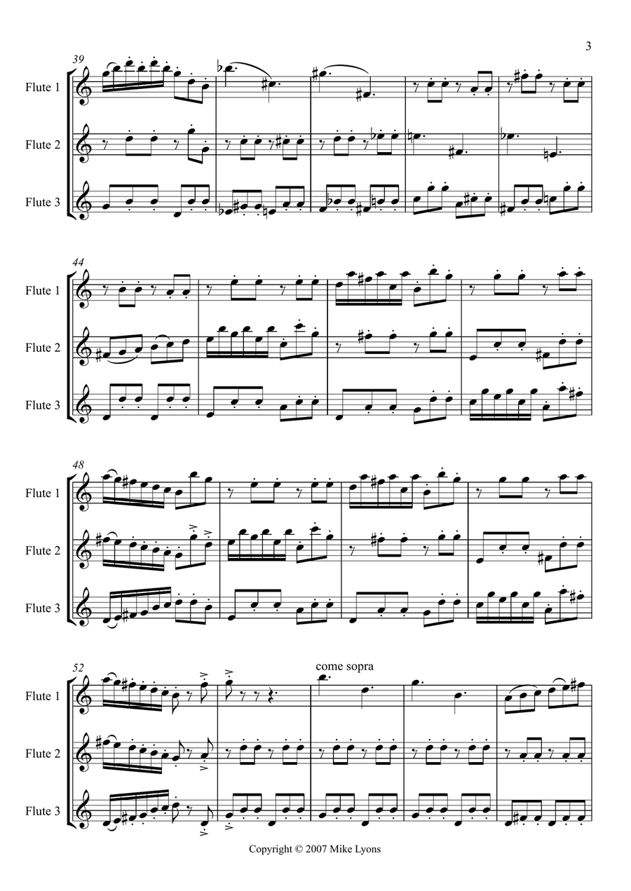 Flutes At The Fair (Flute Trio) Flute Trio scores gallery preview page 5