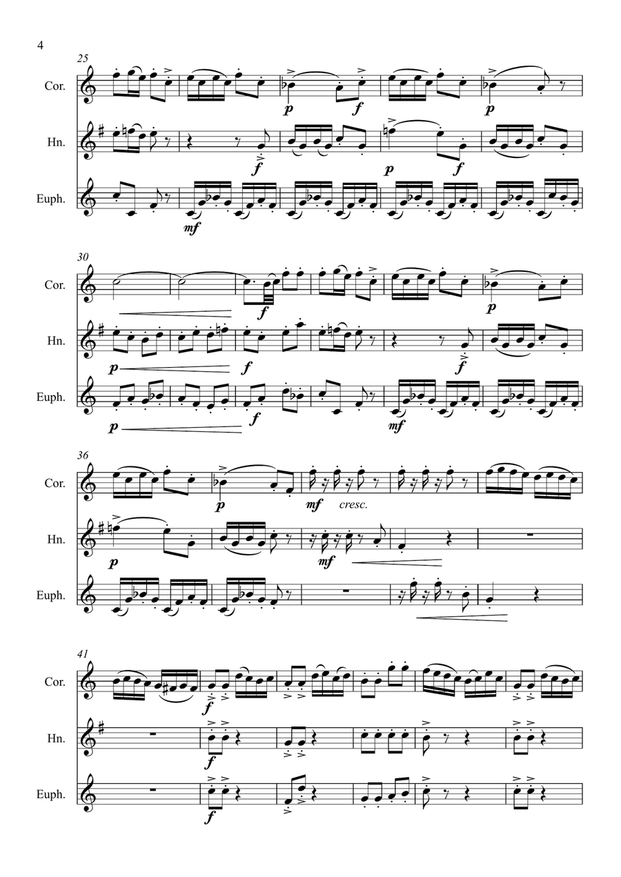 Music For A Mechanical Clock - Beethoven (Brass trio) Brass Trio scores gallery preview page 4