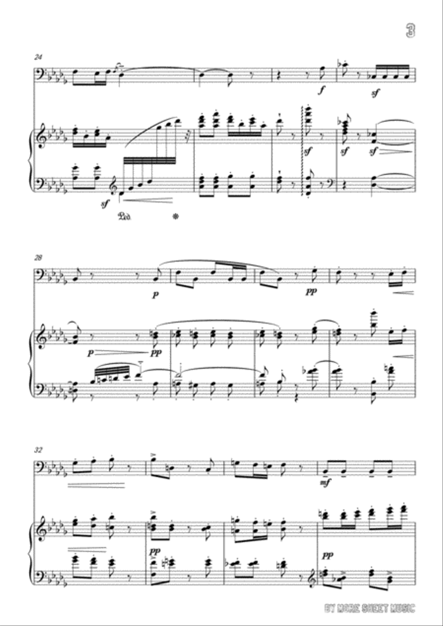 Chabrier-Villanelle des petits canards,for Cello and Piano Voice scores gallery preview page 5