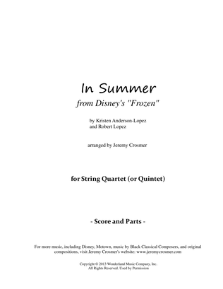 Book cover for In Summer