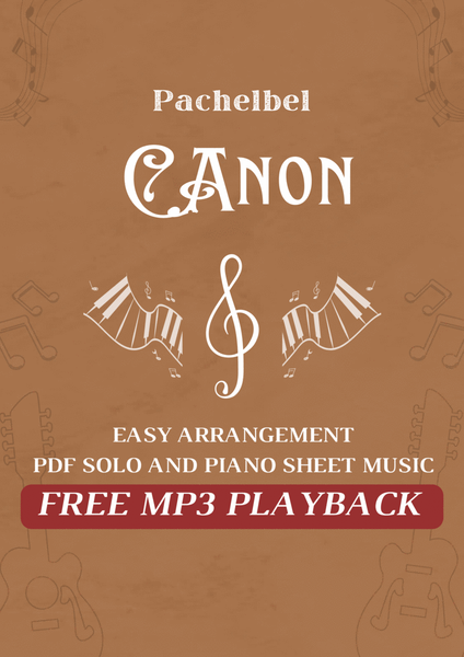 Canon Pachelbel + Free Mp3 Playback + Solo and Piano Parts image number null