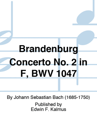 Book cover for Brandenburg Concerto No. 2 in F, BWV 1047