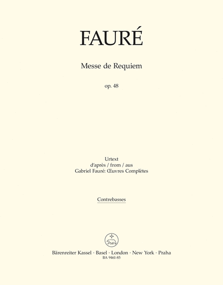 Messe de Requiem, Op. 48 (contrabass)