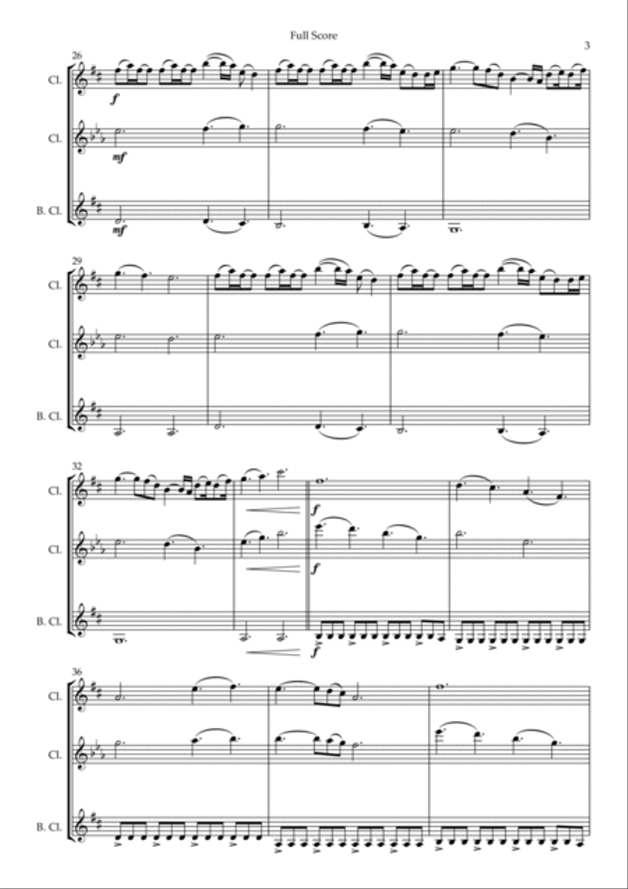 A Thousand Years Clarinet Trio scores gallery preview page 3