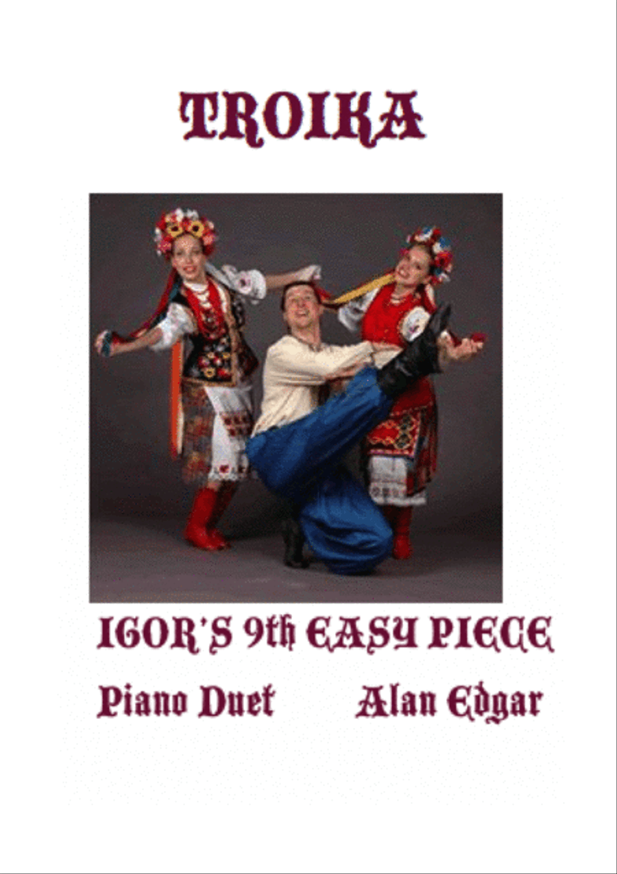 Easy Piece-Troika (PIano 4 hands) Easy Piano scores gallery preview page 2