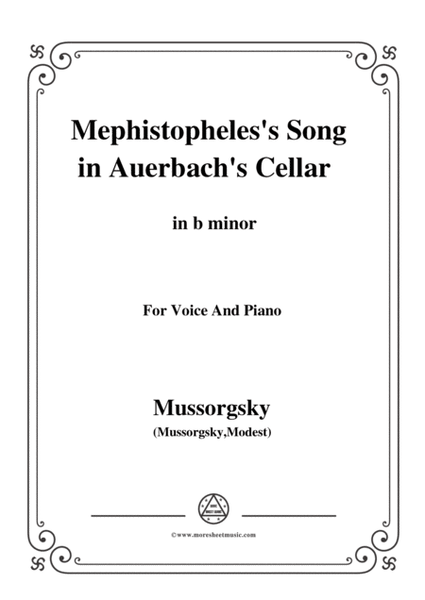 Mussorgsky-Mephistopheles’s Song in Auerbach’s Cellar in b minor, for Voice and Piano image number null