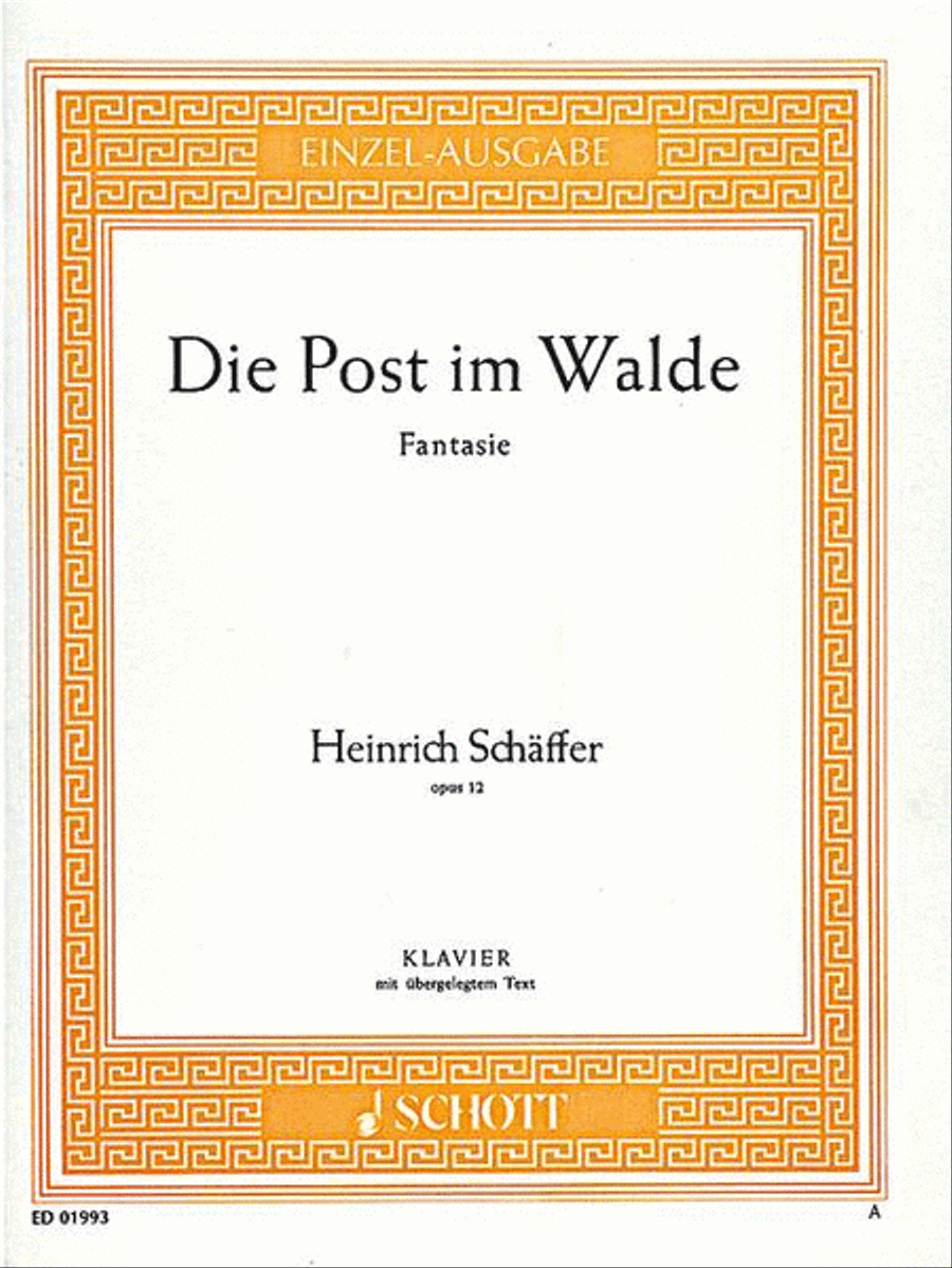 Die Post im Walde, Op. 12 Piano scores gallery preview page 1